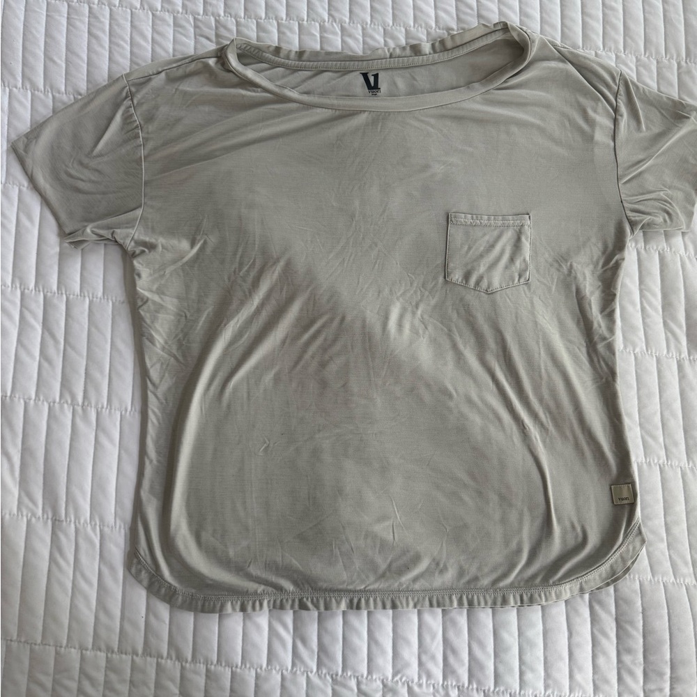 Vuori Light Gray Short Sleeve Pocket Tee